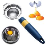 S�parateur d?ufs - inox - 21. 5x6. 5cm - argent / bleu / jaune - 70g - facile � nettoyer