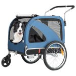 Sepnine 10202b xl remorque pour chien v�lo et poussette 2 en 1 en tissu oxford 600d robuste transporte ...
