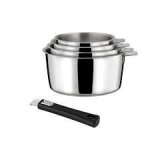 S�rie de 3 casseroles malice + 1 manche noir