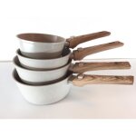 Casseroles - srie 4 - beige - 14 / 16 / 18 / 20 cm - manche amovible - fonte daluminium