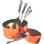 Série 5 casseroles cuivre etamé 12 à 20 cm Série 5 casseroles cuivre etamé 12 à 20 cm
