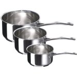 Casseroles chef d - beka line - lot de 3 - inox 18 / 10 - tous feux dont induction