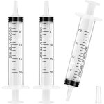 Seringue plastique 20ml sans aiguille - avec capuchons - pour laboratoire scientifique usage industriel ...