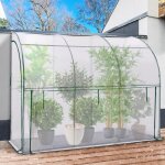 Idmarket serre d'hivernage murale adosse 300 x 80 x 160 cm double ouverture balcon et terrasse