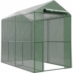 Serre de jardin bache arme - 226m2 - 18 x 12m avec 2x tagres et porte zipe