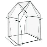 Serre de jardin balcon terrasse serre pour tomates double porte acier pvc