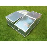 Serre de jardin gardiun jaca ii  deux pans 108x108x40 cm polycarbonate transparent