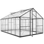Serre de jardin - outsunny - en aluminium polycarbonate - avec fen�tres sup�rieures r�glables goutti�res ...