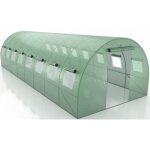Serre de jardin - pe armé - 24m² - vert - protection anti - uv Serre de jardin - pe armé - 24m² - vert - protection anti - uv