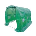 Serre de jardin tunnel 6m - bche arme renforc 3 x 2 x 2m - structure acier - porte zippe - 6 fentres ...