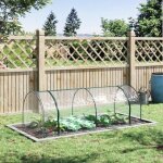 Serre de jardin - tunnel de forcage - protection plantes - port�e enroulable - structure acier - b�che ...