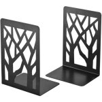 Serre - livres - innovant - mtal noir - robuste - design moderne - 1 paire