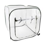 Serre pop up pour jardin - suan - 100 x 100 x 100 cm - transparent - blanc