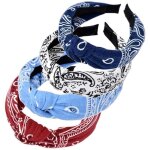 Serre - t�te boh�me vintage - �lastique imprim� - ajustable - confortable - pour femme et enfant