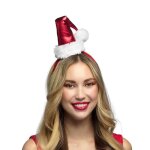 Serre - tte bonnet nol rouge brillant adulte