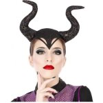 Serre - tte cornes reine mchante - atosa - accessoire de dguisement femme - noir - adulte