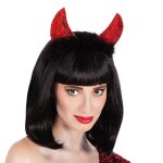 Serre - tte diable  paillettes rouge pour femme - automatique - accessoire de dguisement pour extrieur ...