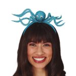 Serre - t�te - guirca - pieuvre paillet�e - bleu turquoise ciel marine - adulte - mixte