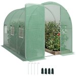 Serre tunnel de jardin - 6m� 200x300x200cm - porte et 8 fen�tres - b�che pe haute densit� 140 g / m� ...
