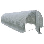 Serre tunnel de jardin avec porte mimosa - 180 g / m - 24 m - 8 x 3 x 2 m