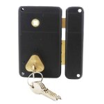 Serrure en applique verticale noire ouverture  droite