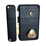 Serrure en applique verticale noire ouverture  gauche