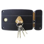 Serrure en applique horizontale noire ouverture � droite