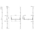 Serrure barre anti panique cross bar 2 points lateraux dom metalux couleur - blanc