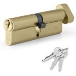 Serrure � cylindre europ�en 40t / 40 laiton (80mm)serrure � barillet pour porte europ�enne avec 3 cl�sserrure ...