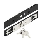 Serrure � cylindre rond � 2 pivots 4mm acier brun 8019 - tirard - aa180010