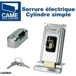 Serrure lectrique - came - lock81 - cylindre simple - alimentation 12v - verrouillage  cl