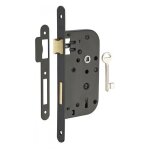 Thirard - serrure encastrable pêne dormant pour porte de chambre, axe 50mm, bouts ronds, noir Thirard - serrure encastrable pêne dormant pour porte de chambre, axe 50mm, bouts ronds, noir