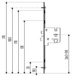 Cr�mone fercomatic 40 / 70 2 galets t�ti�re 16mm carr� 7mm l 2150mm cote d 1045mm - ferco - 6 - 33164 ...