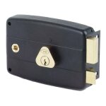 Serrure monopoint en applique - cisa - 3005015000 - fouillot 50 mm droite - acier noir - 3 cl�s