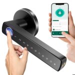 Serrure de porte intelligente serrure de porte 6 - en - 1 et poign�e pour portes dune �paisseur de 3?55 ...