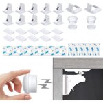 Serrure de s�curit� magn�tique pour b�b� et enfant pour tiroirs et armoires - bloque porte - blanc