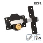 Serrure de sécurité - sécurité - noir - 5 clés incluses - verrouillage à clé - pose en applique Serrure de sécurité - sécurité - noir - 5 clés incluses - verrouillage à clé - pose en applique