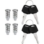 Serrures de sécurité - universel - 4 pièces - noir - pour barres de toit et porte - vélos - facile à ... Serrures de sécurité - universel - 4 pièces - noir - pour barres de toit et porte - vélos - facile à ...