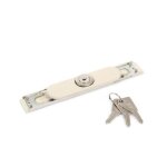 Serrure de volet laquée avec cache plastique - beige Serrure de volet laquée avec cache plastique - beige