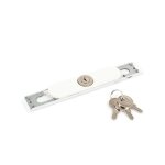 Serrure de volet laque avec cache plastique - blanc