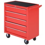 Durhand - servante datelier - acier - 69x33x75cm - rouge