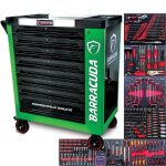 Servante datelier / chariot barracuda tools rock pro + 8 tiroirs 7 outill�s - 4 roues 2 freins - chariot ...
