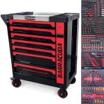Servante datelier / chariot barracuda tools cuda max xxl 8 tiroirs 6 outills 4 roues 2 freins chariot ...
