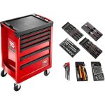 Servante datelier outill�e roll facom - roll. contactpf - 6 tiroirs - 69 outils - rouge