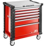 Servante datelier vide jet facom - jet. 6m4a - 6 tiroirs - 4 modules par tiroir - rouge