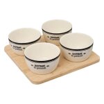 Service ap�ritif 5 pi�ces bistrot 22cm blanc