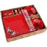 Service complet japonais rouge