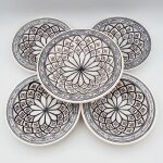 Service  couscous assiettes creuses tebsis bakir gris - 4 pers
