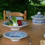 Service � couscous assiettes tebsi bakir royal - 6 pers