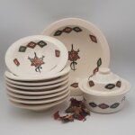 Service  couscous assiettes tebsi sahel beige - 8 pers